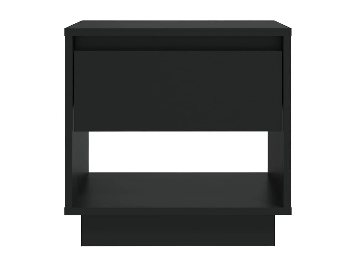 Table de chevet Noir 45x34x44 cm bois d'ingénierie