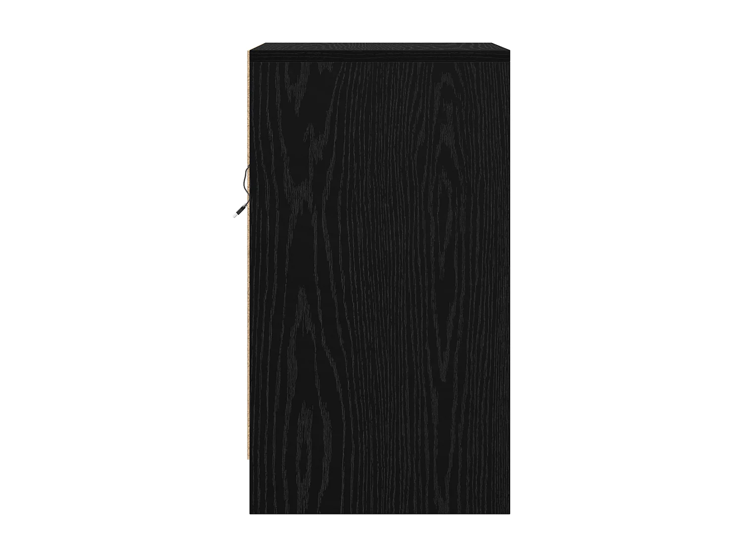 Table de chevet avec lumières LED Chêne noir Bois d'ingénierie