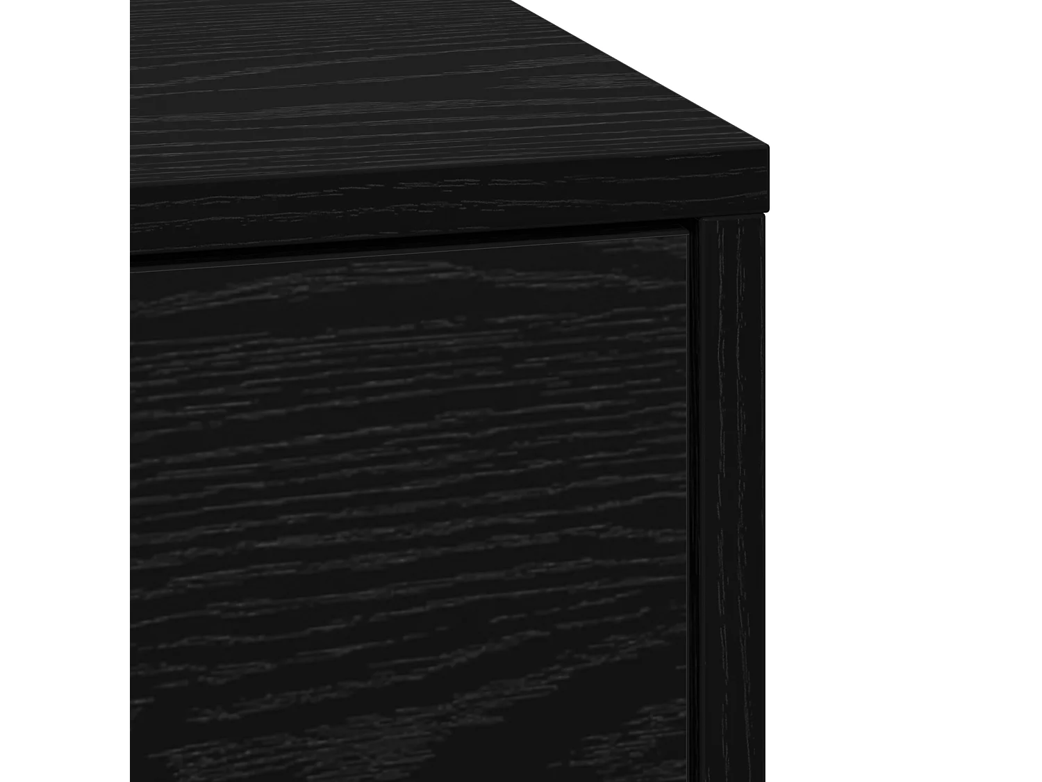 Table de chevet avec lumières LED Chêne noir Bois d'ingénierie