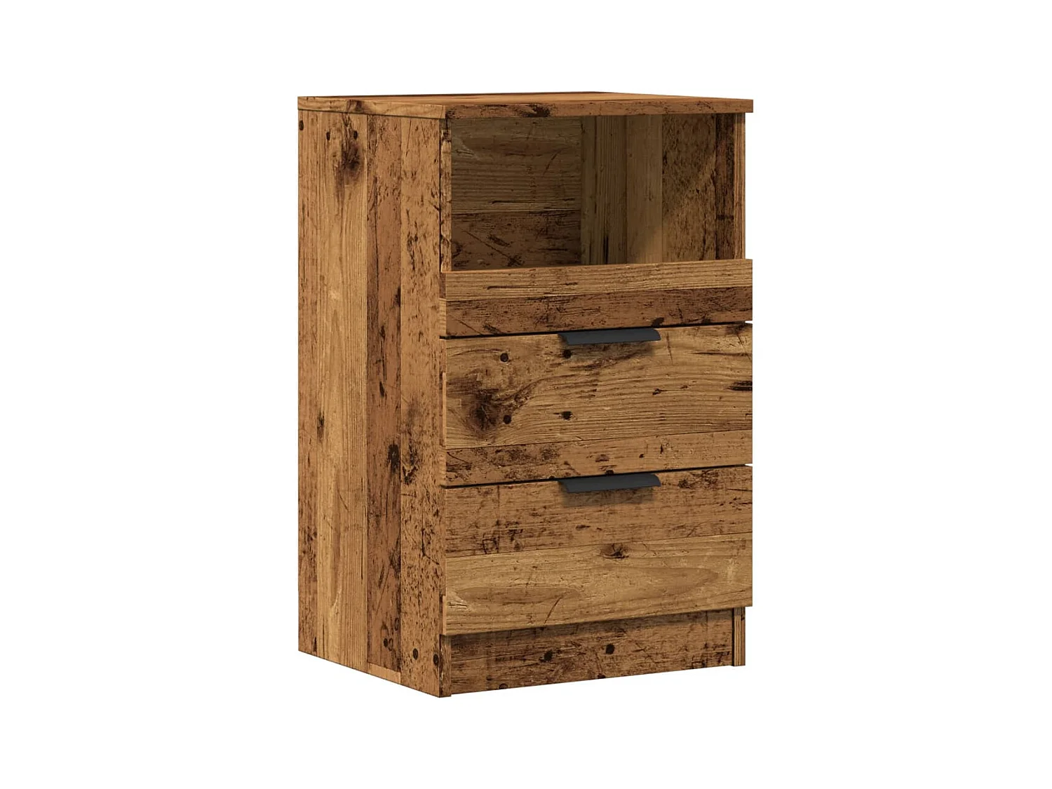 Table de chevet vieux bois 40x36x65 cm bois d'ingénierie