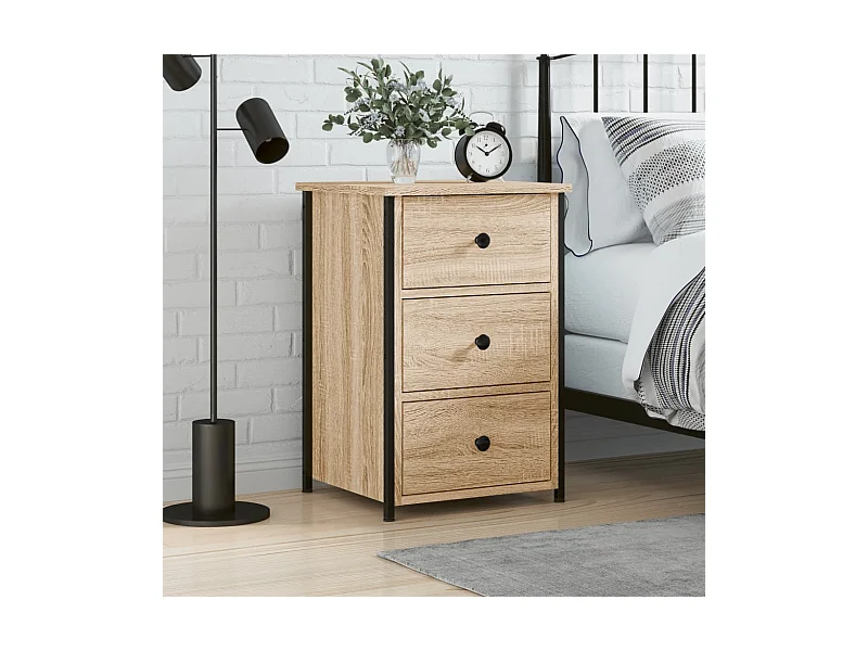 Table de chevet chêne sonoma 40x36x60 cm bois d'ingénierie