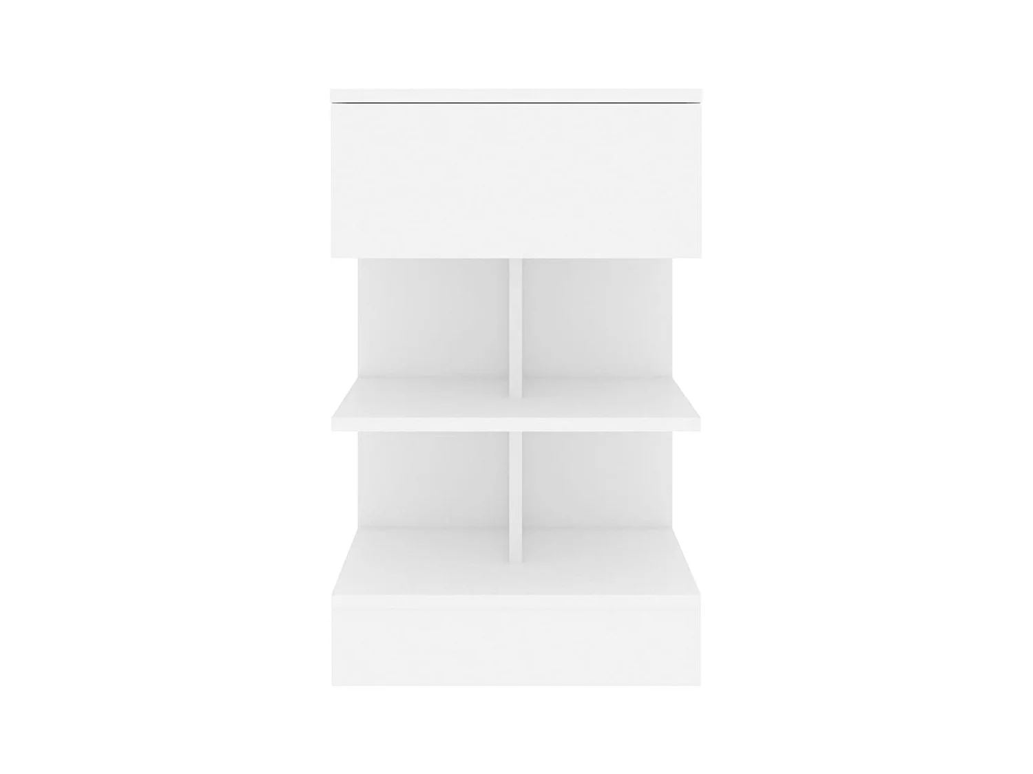 Tables de chevet 2 pcs Blanc 40x35x65 cm Bois d’ingénierie