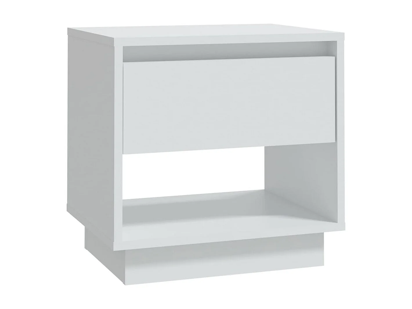 Comodino bianco 45x34x44 cm in legno ingegnerizzato
