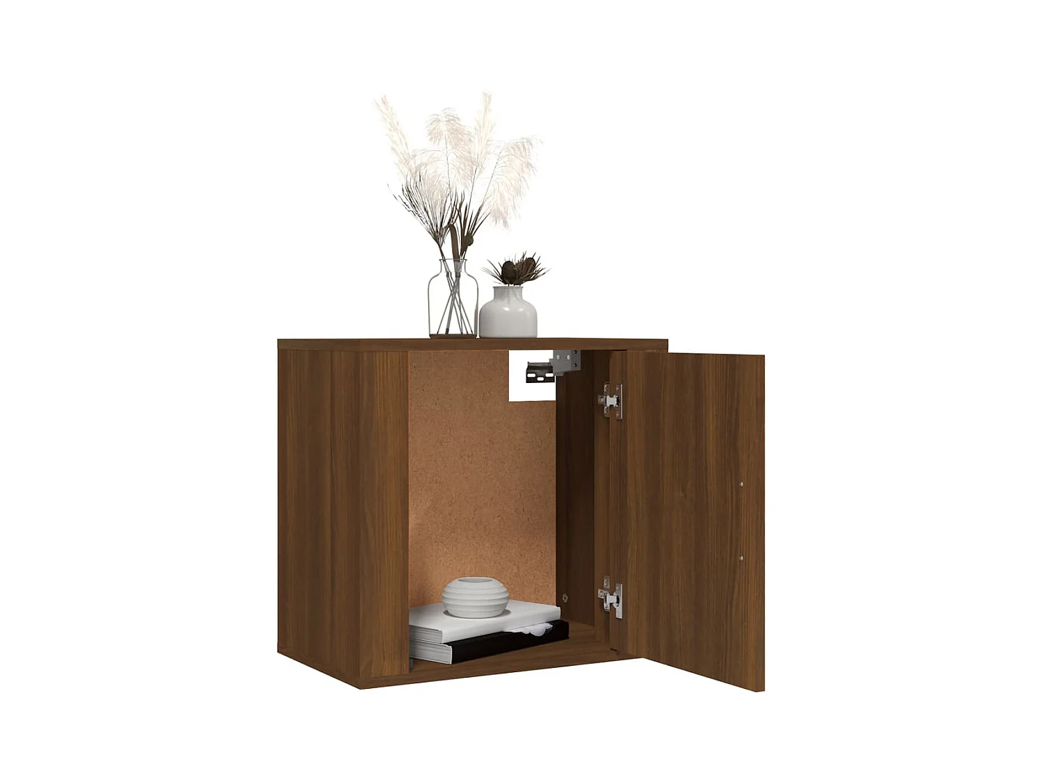 Wandmontierte Nachttische 2 Stk. Braune Eiche 50x30x47 cm