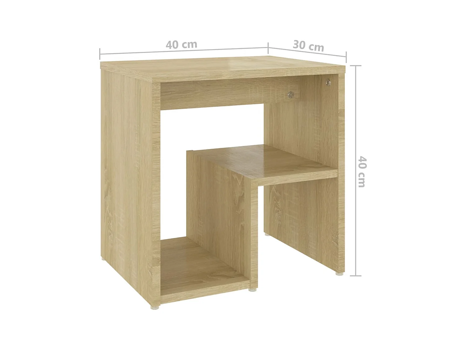 Tables de chevet 2pcs chêne sonoma 40x30x40cm bois d'ingénierie