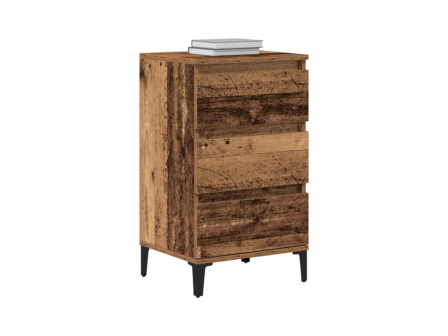 Nachtkastje in oud hout 40x35x70 cm in spaanplaat