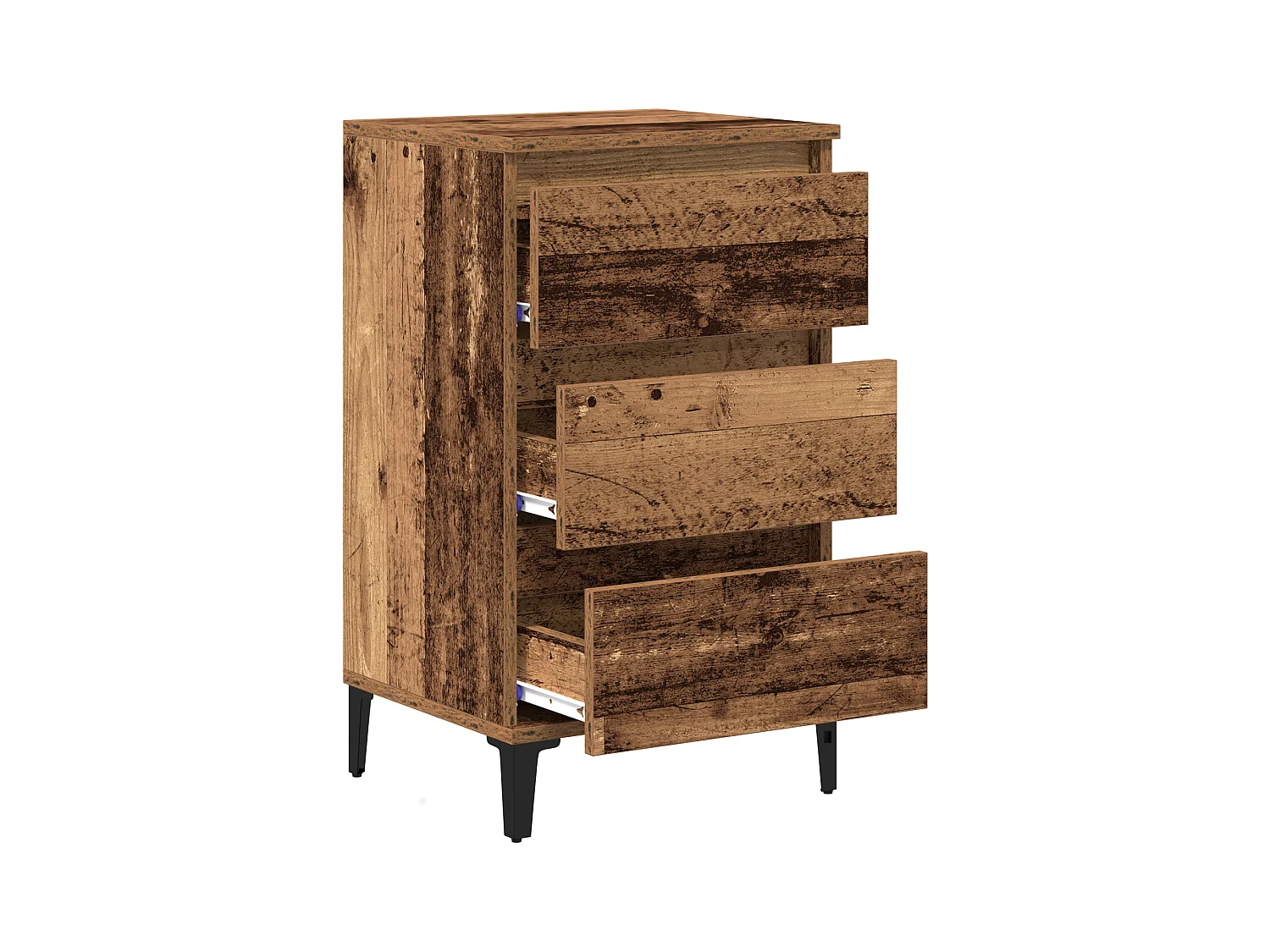 Nachtkastje in oud hout 40x35x70 cm in spaanplaat