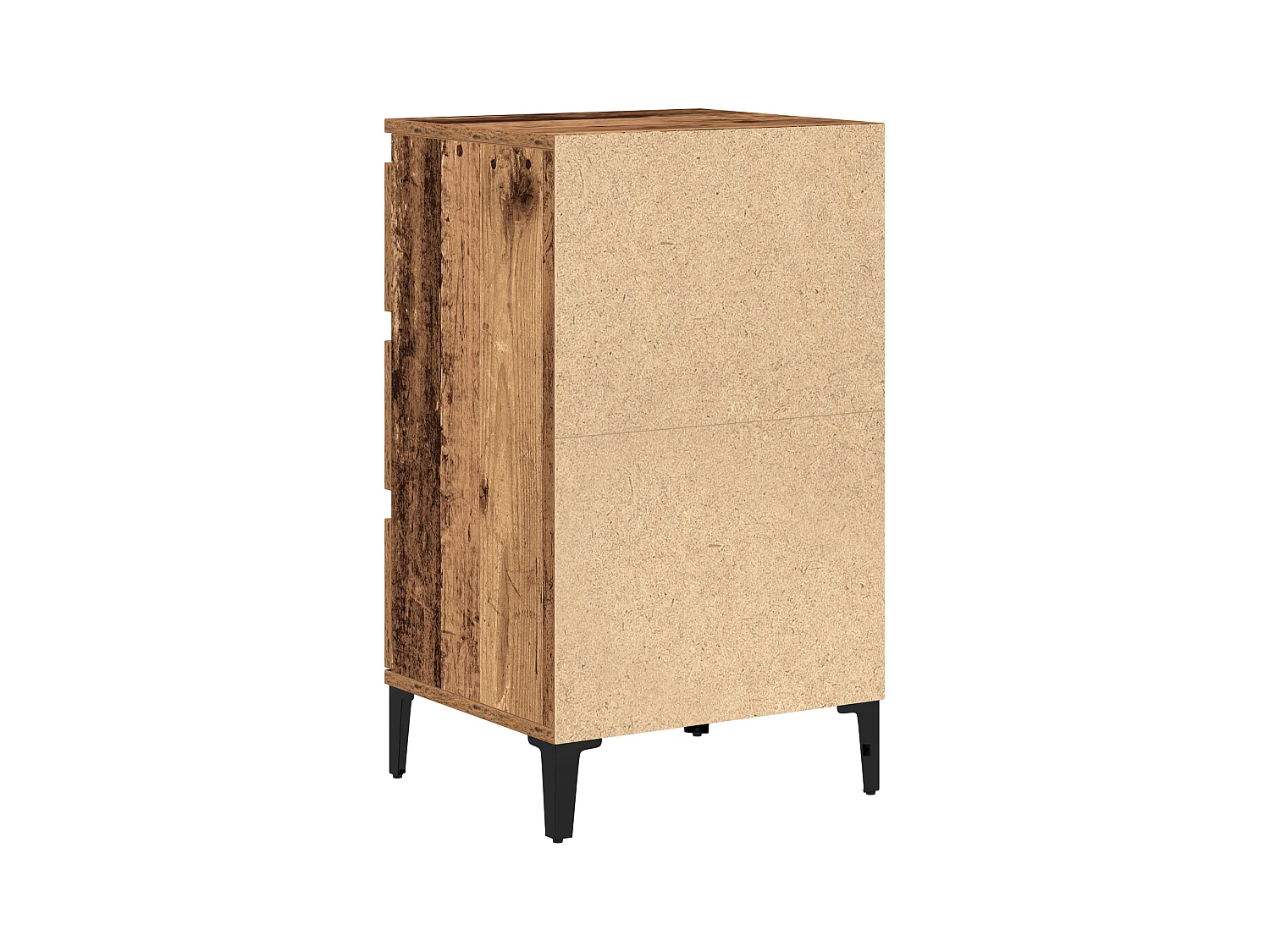 Nachtkastje in oud hout 40x35x70 cm in spaanplaat