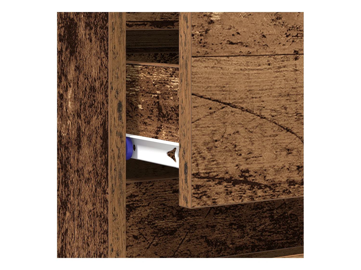 Nachtkastje in oud hout 40x35x70 cm in spaanplaat