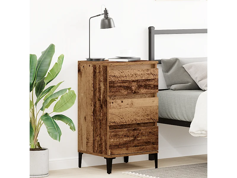 Nachttisch aus Altholz 40x35x70 cm aus Spanplatte