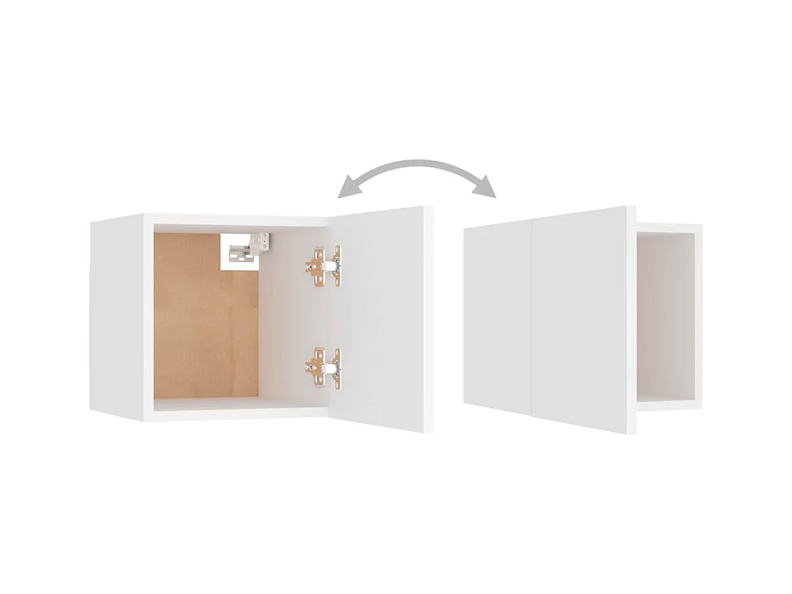 Table de chevet Blanc 30,5x30x30 cm Bois d'ingénierie