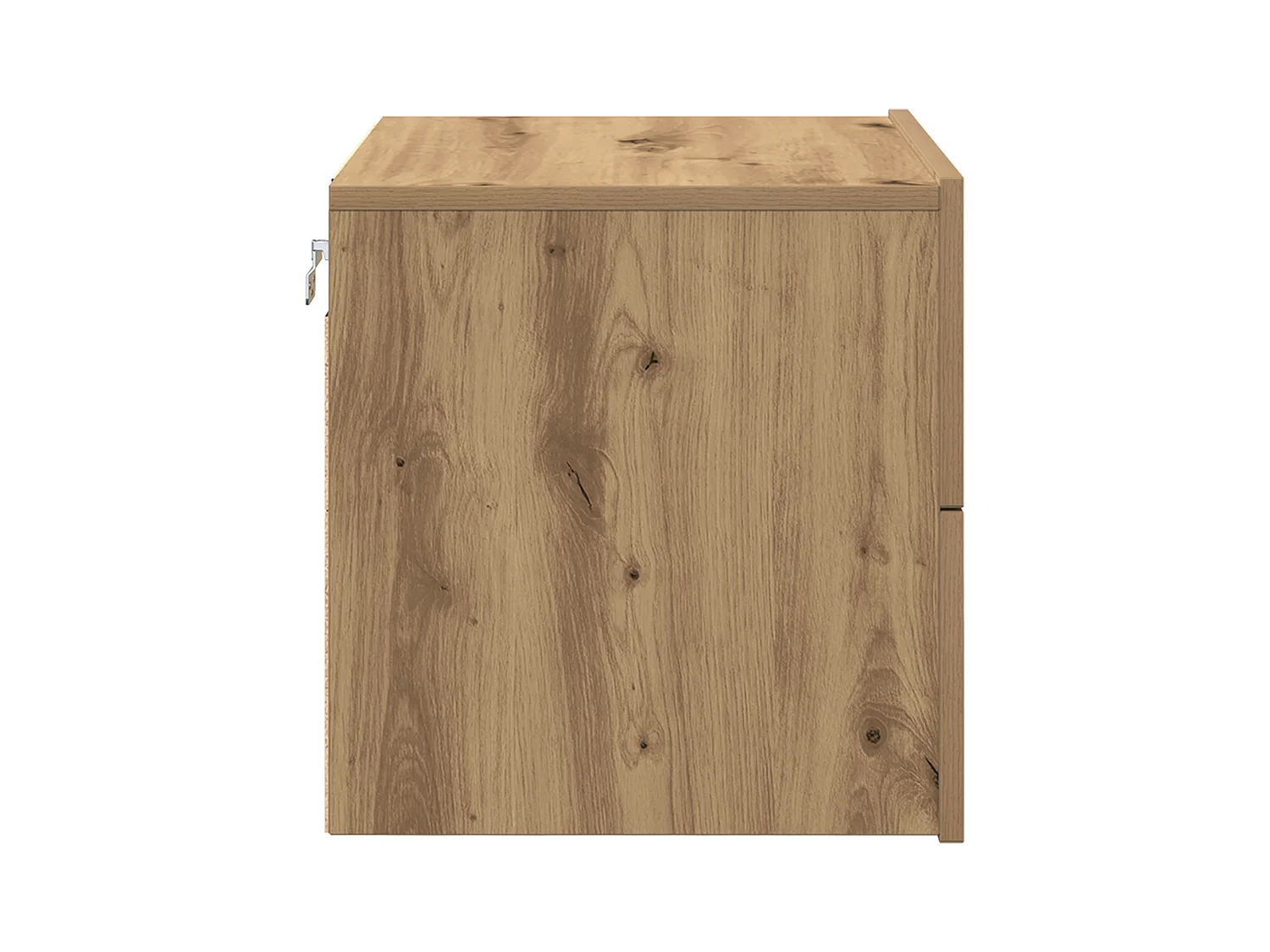 Table de chevet avec LED en chêne artisanal 50x39x41 cm