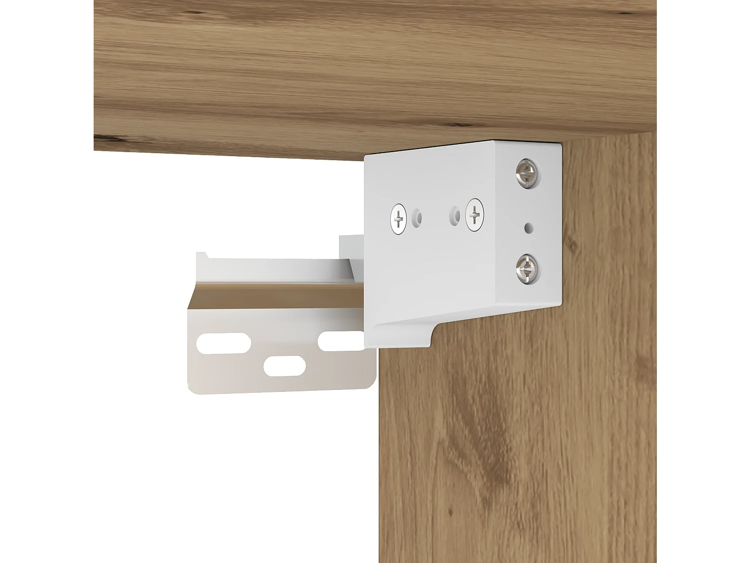 Comodino con LED in rovere lavorato a mano 50x39x41 cm