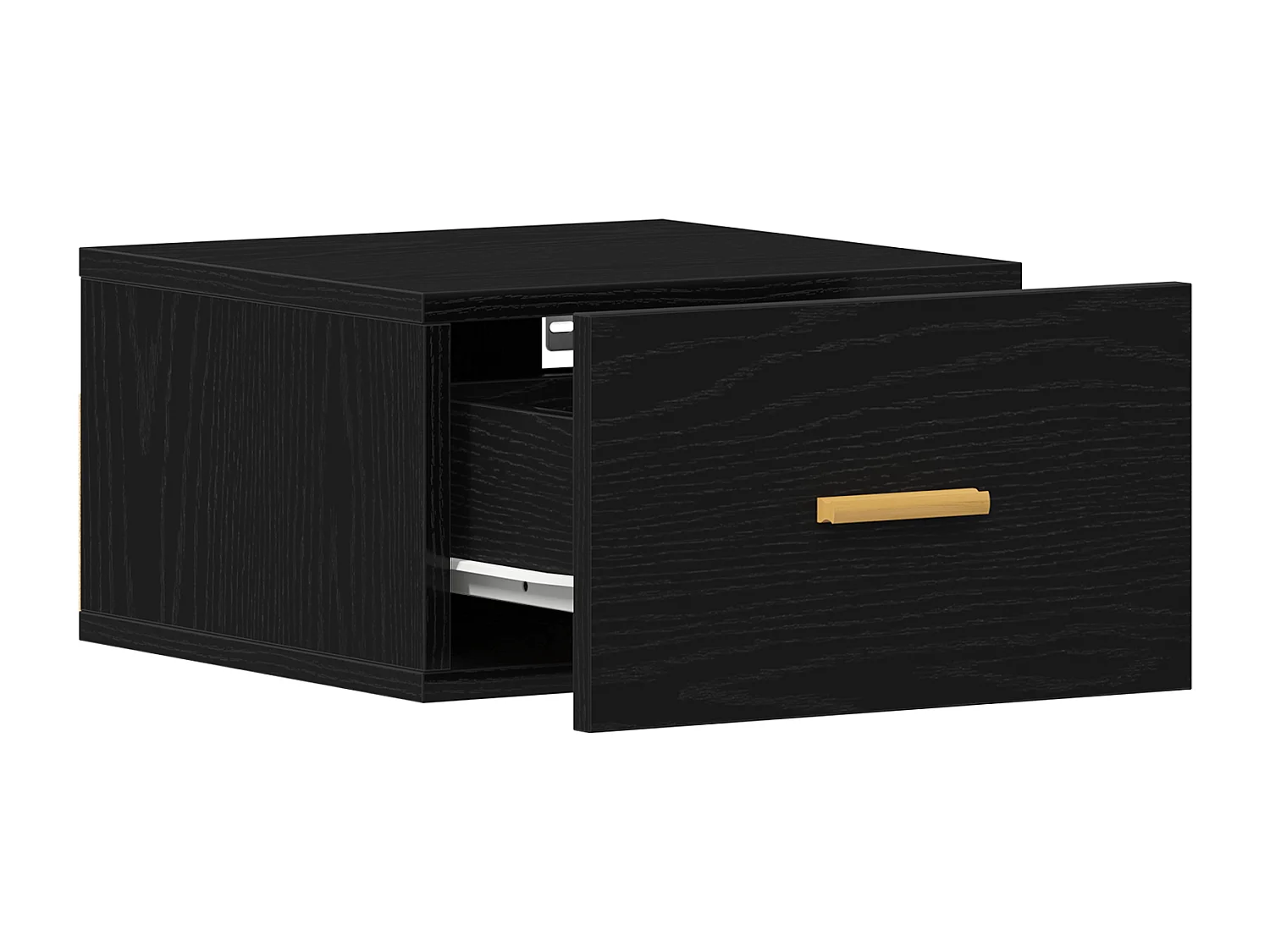 Wandnachtkastje Zwart eiken 35x35x20 cm