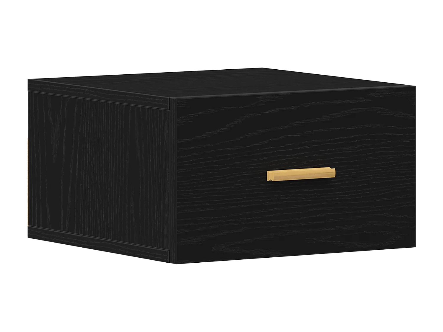 Mesita de noche de pared Roble negro 35x35x20 cm