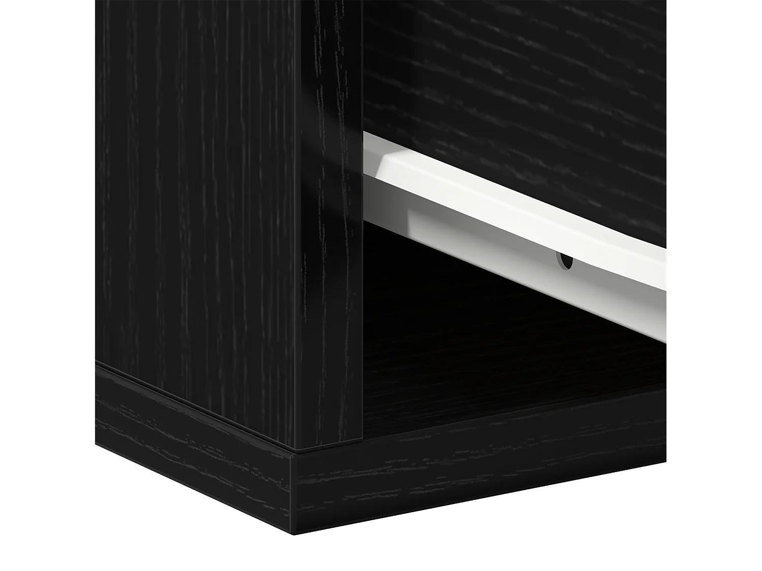 Mesita de noche de pared Roble negro 35x35x20 cm