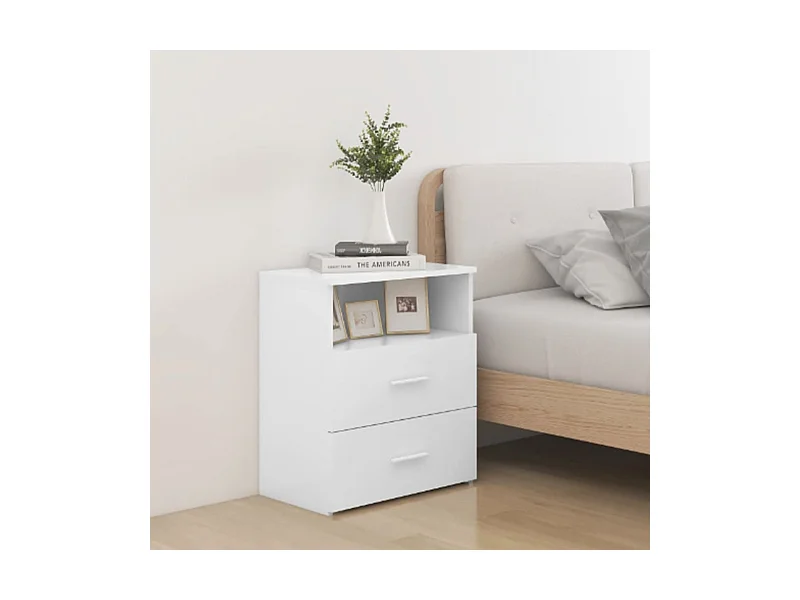 Wit nachtkastje 50x32x60 cm