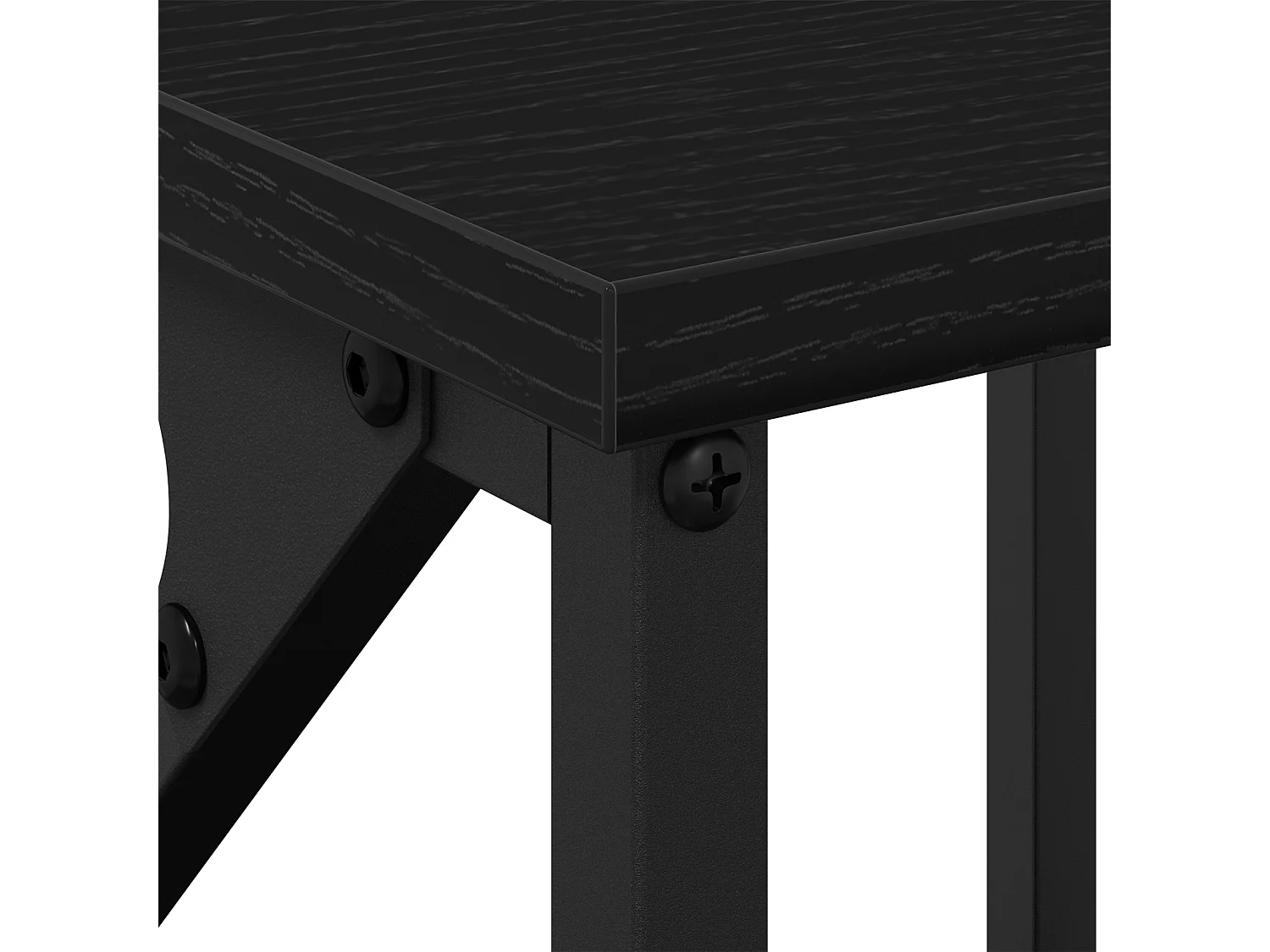 Nachtkastje van zwart eikenhout 34x35,5x70 cm in spaanplaat