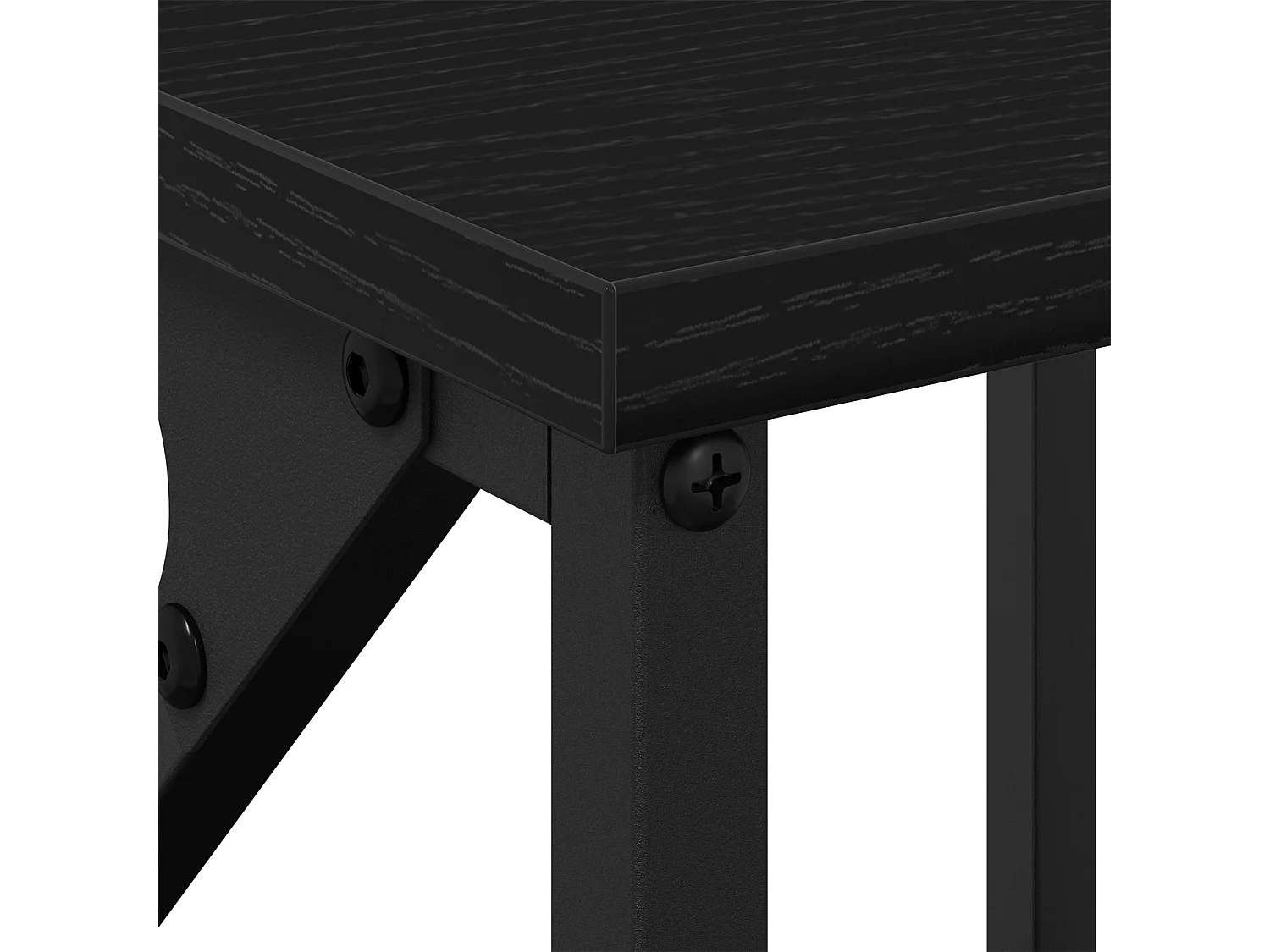 Comodino in rovere nero 34x35,5x70 cm in truciolare