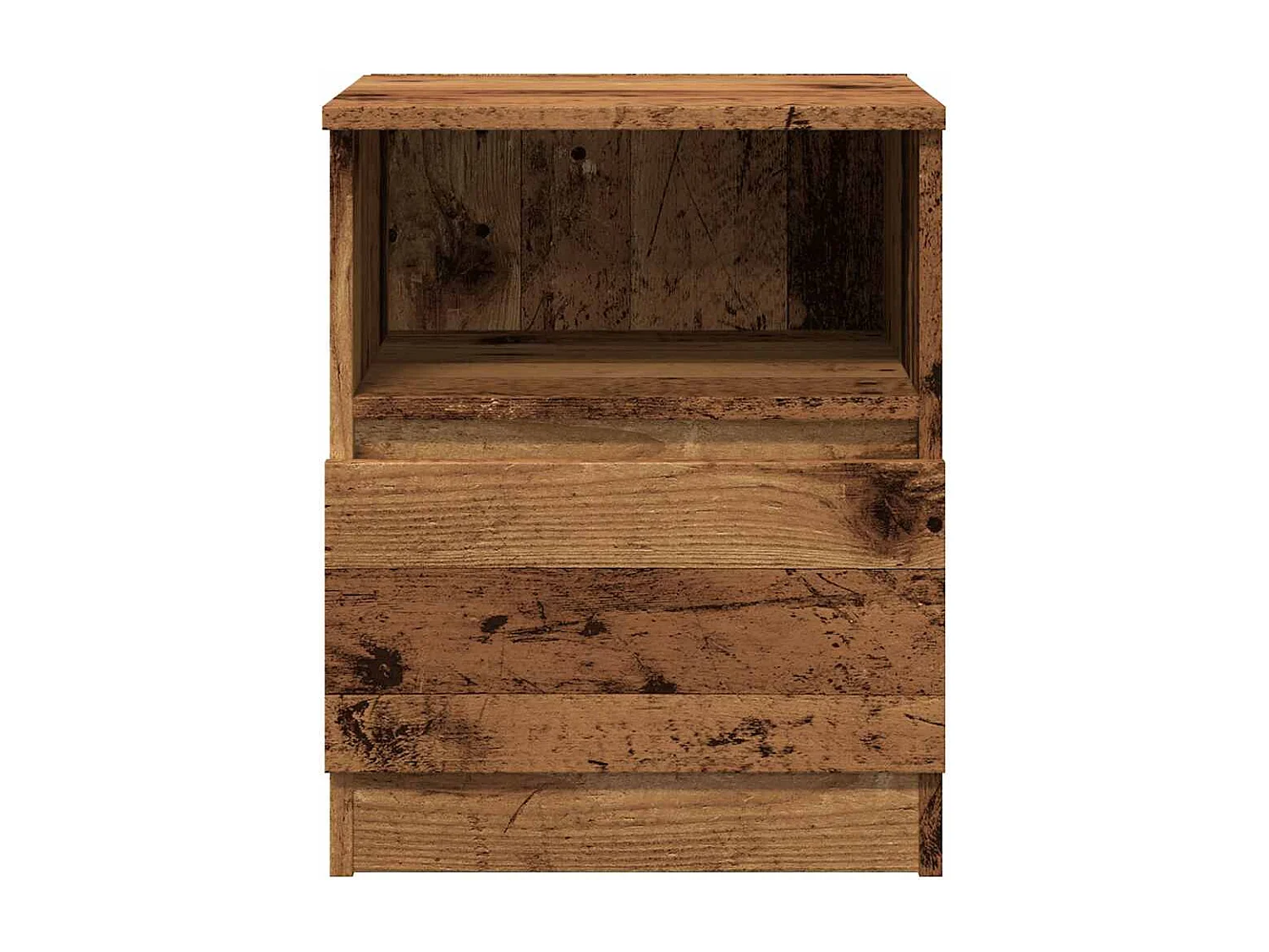 Table de chevet vieux bois 40x40x50 cm bois d’ingénierie