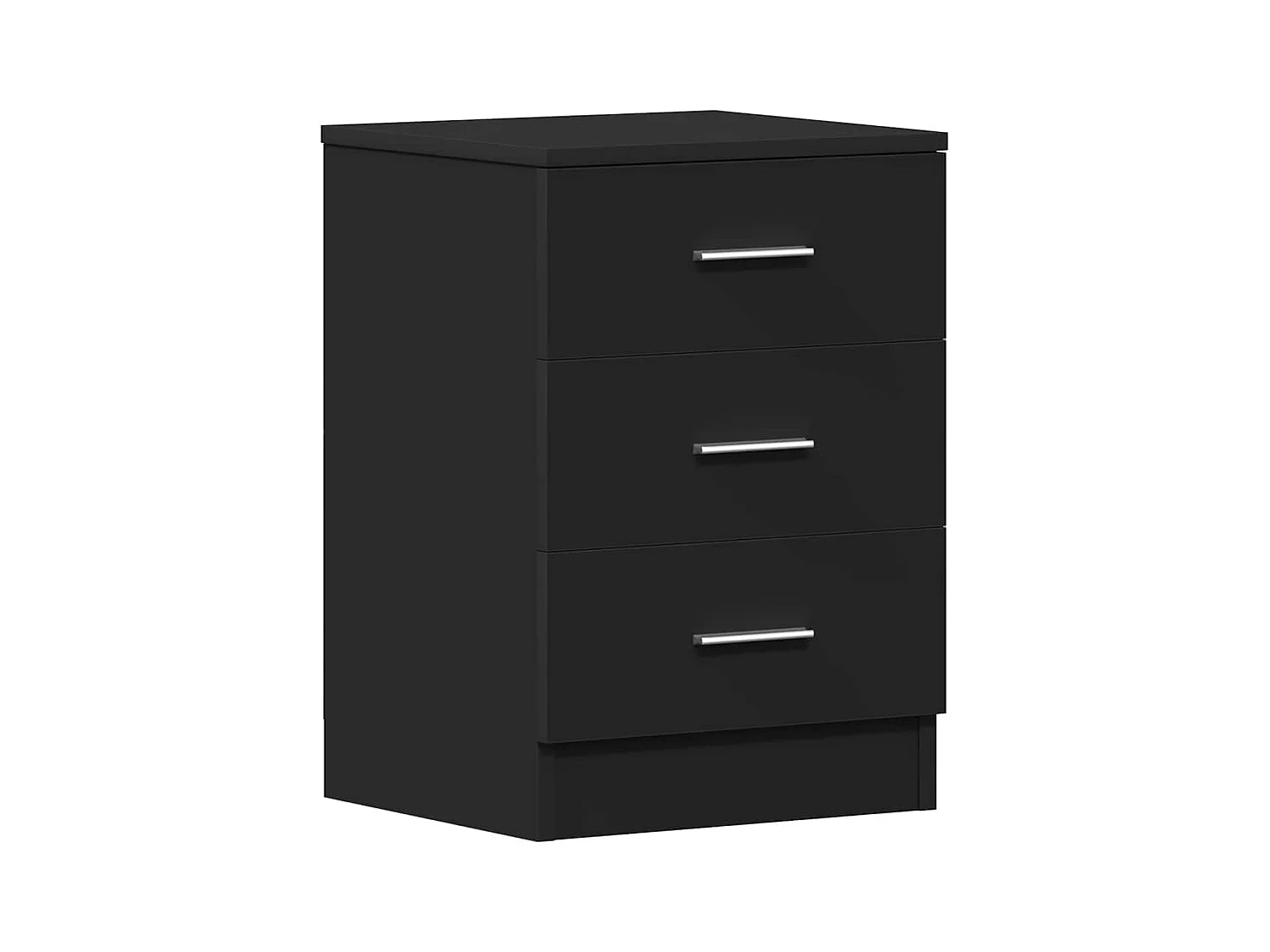 Comodino Nero 38 x 35 x 56 cm Legno ingegnerizzato
