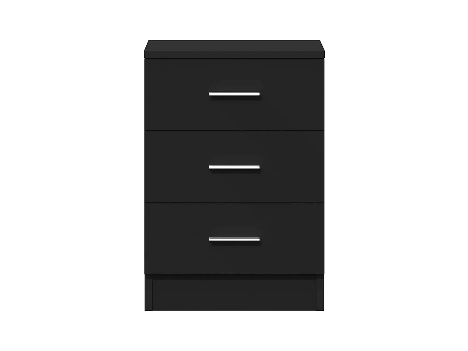 Comodino Nero 38 x 35 x 56 cm Legno ingegnerizzato