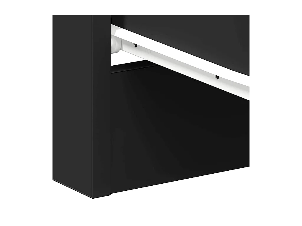 Comodino Nero 38 x 35 x 56 cm Legno ingegnerizzato