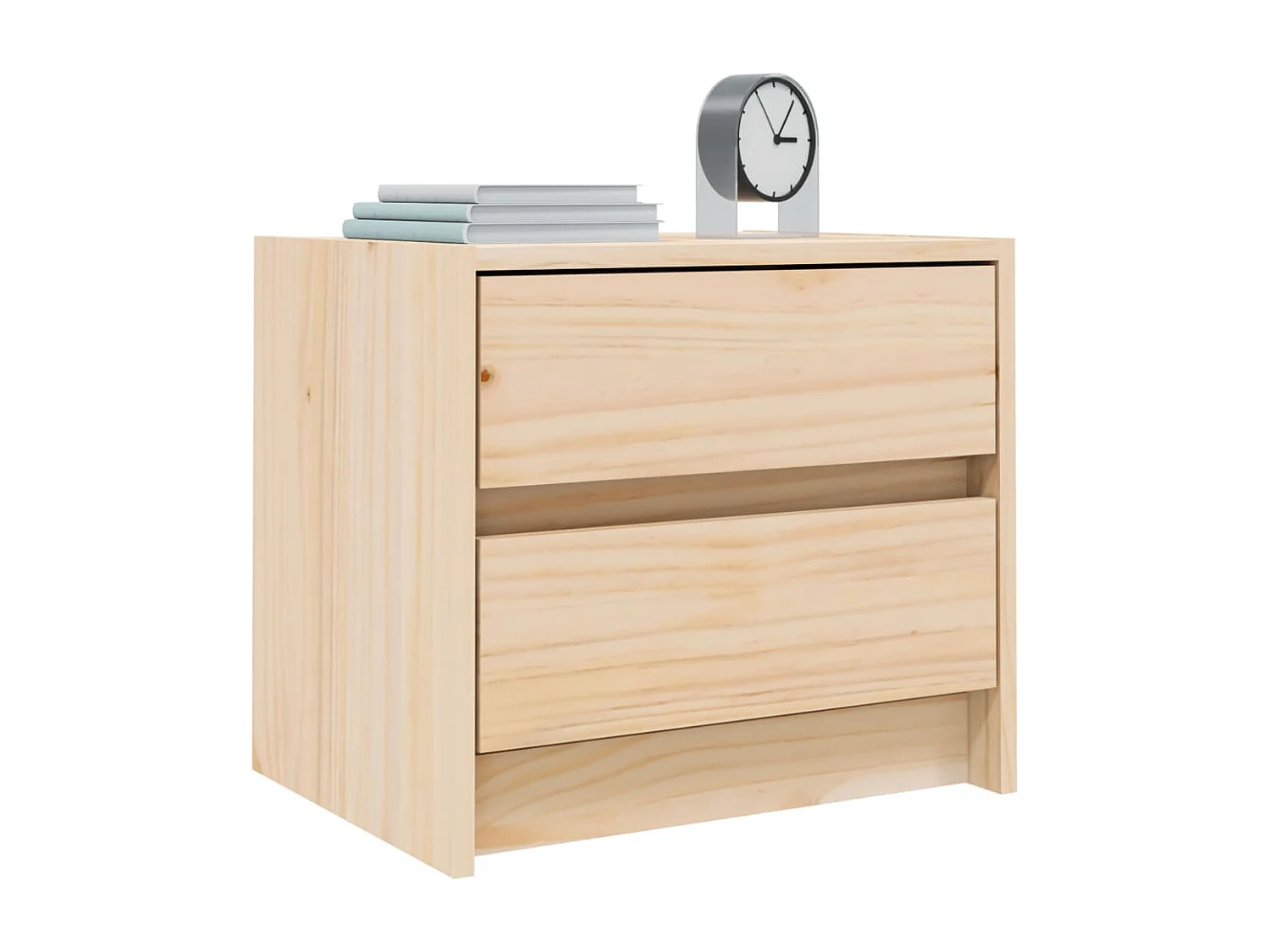 Comodino 40x31x35,5 cm in legno massello di pino