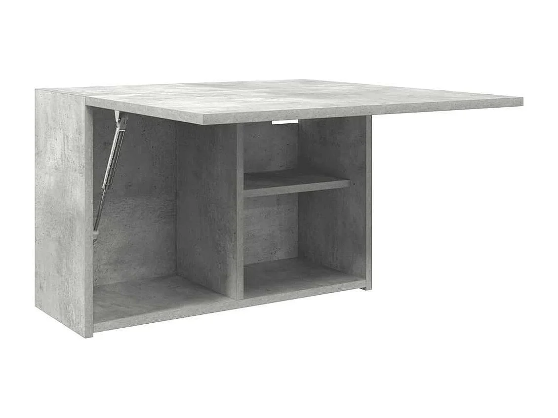 Mueble de baño de pared gris hormigón 60x25x40 cm madera de ingeniería