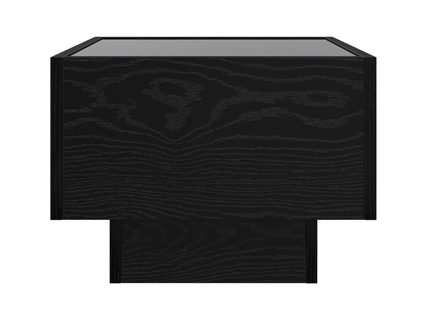 Zwarte eikenhouten opbergkast 40 x 40 x 30 cm