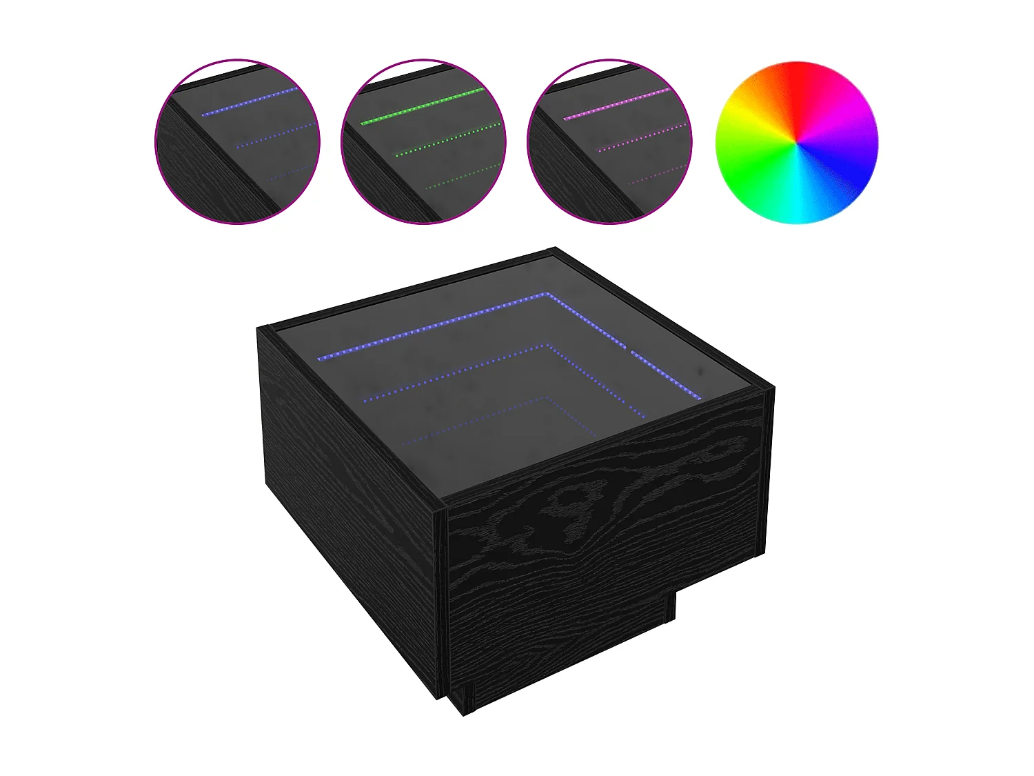 Armoire de rangement Chêne noir 40 x 40 x 30 cm