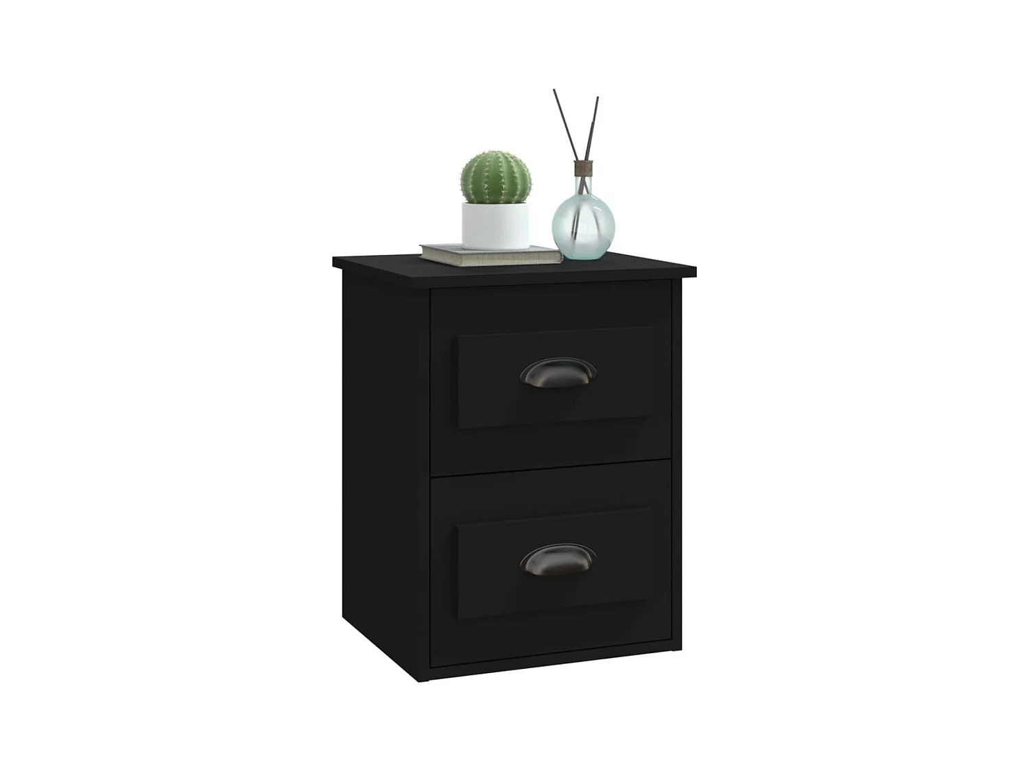 Wandnachtkastjes 2 stuks zwart 41,5x36x53 cm