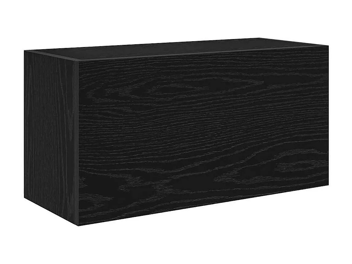 Armoire murale de bain noir 60x25x30 cm bois d'ingénierie