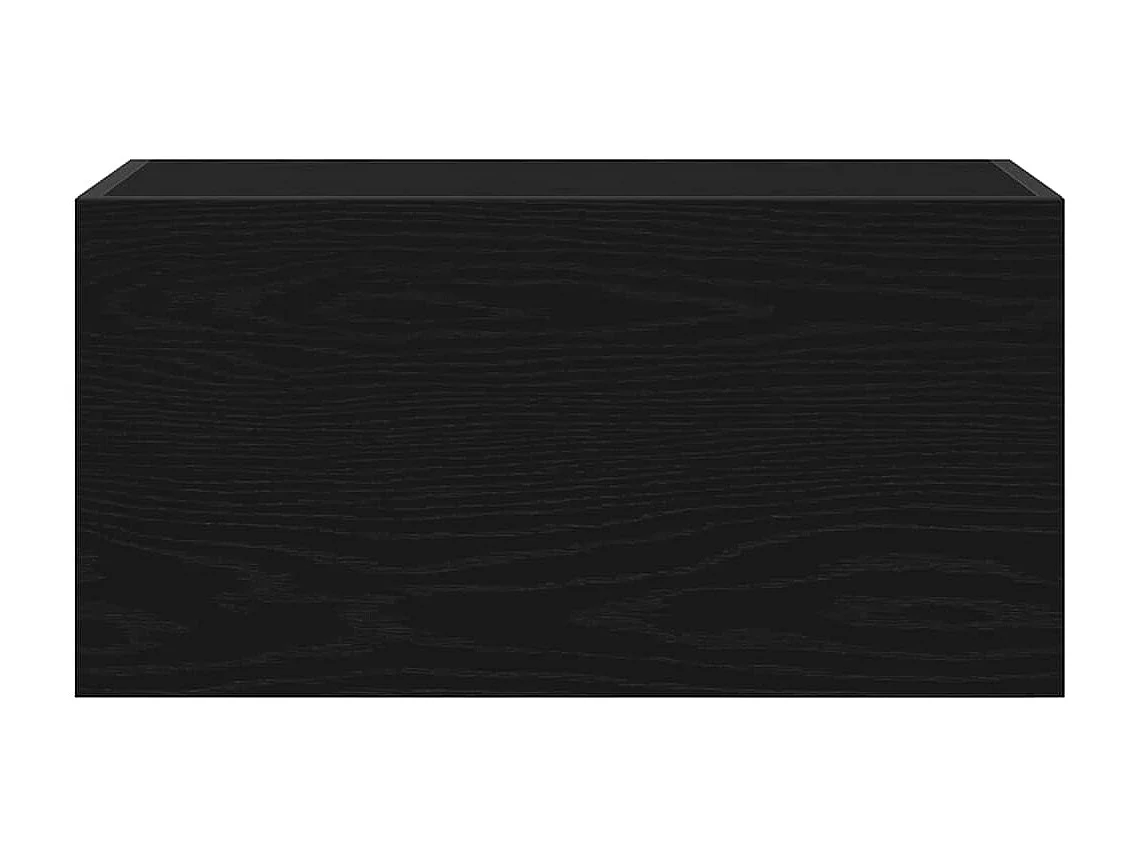 Armoire murale de bain noir 60x25x30 cm bois d'ingénierie