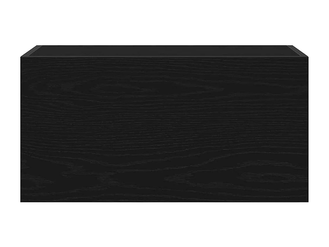 Armoire murale de bain noir 60x25x30 cm bois d'ingénierie