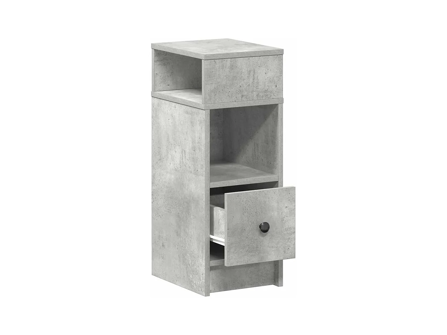 Nachtkastje met lade, betongrijs, 25x31x66 cm