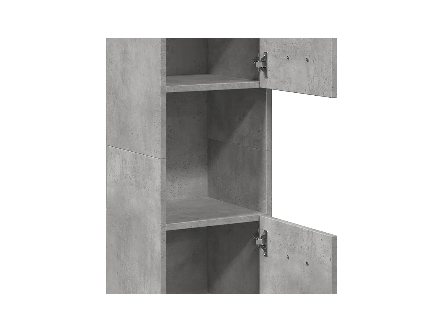 Mobiletto da bagno sospeso in legno ingegnerizzato grigio cemento