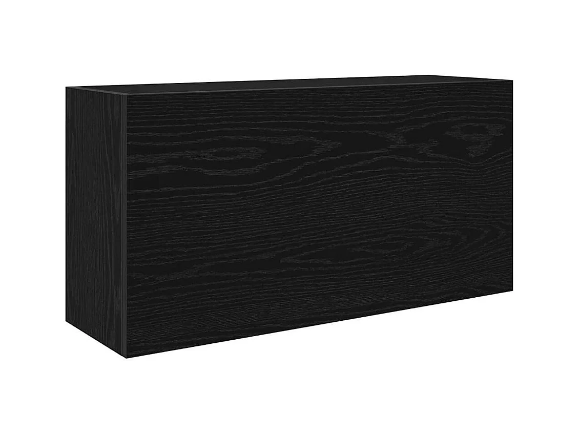 Armoire murale de bain noir 80x25x40 cm bois d'ingénierie