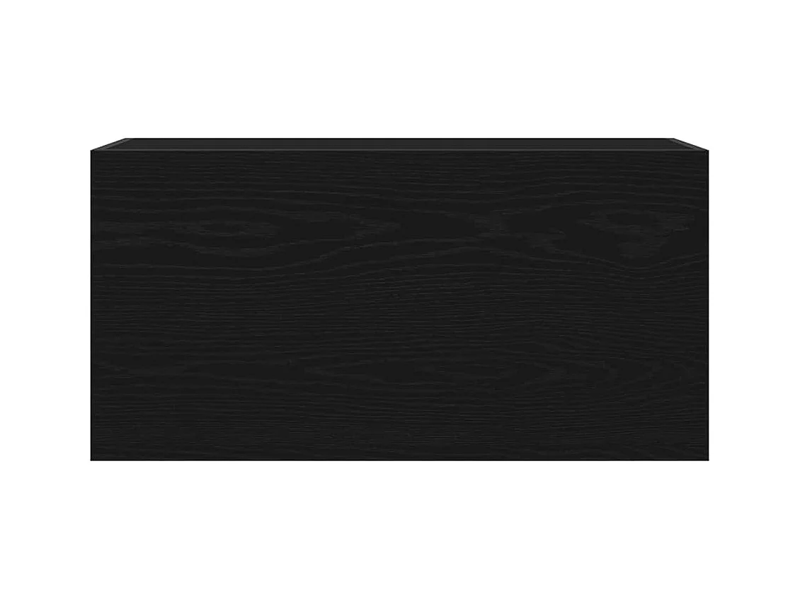 Armoire murale de bain noir 80x25x40 cm bois d'ingénierie