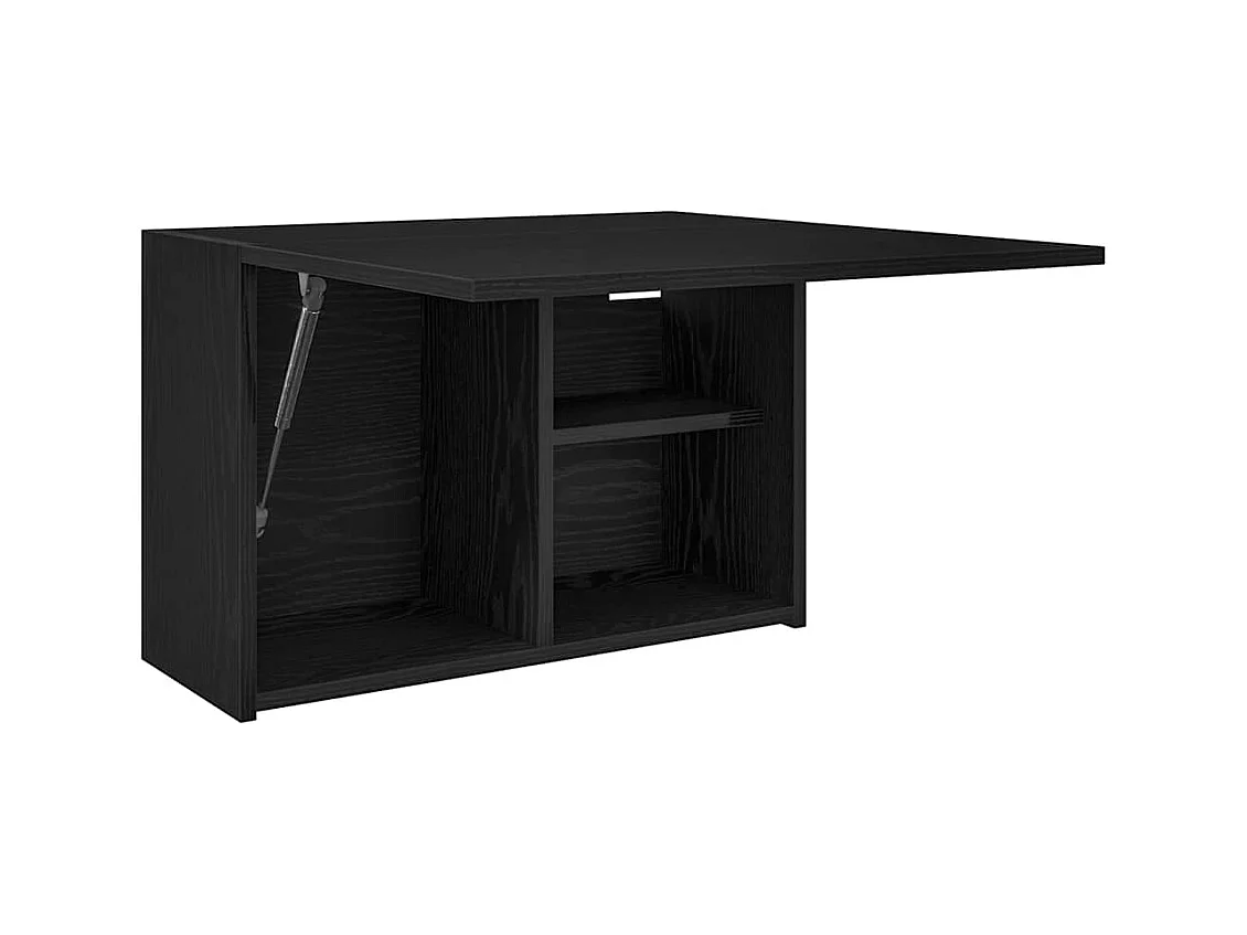 Armoire murale de bain noir 60x25x40 cm bois d'ingénierie