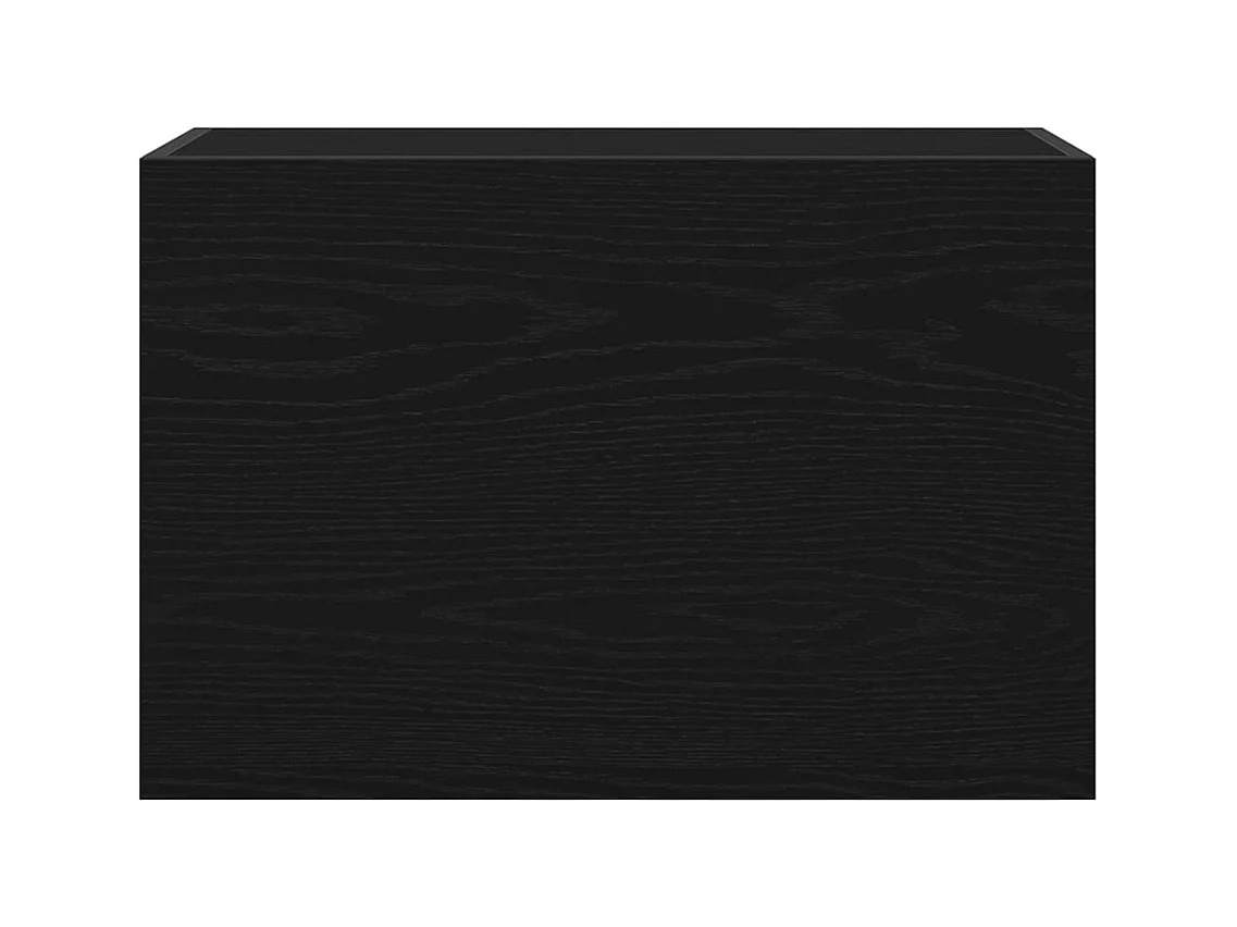 Armoire murale de bain noir 60x25x40 cm bois d'ingénierie