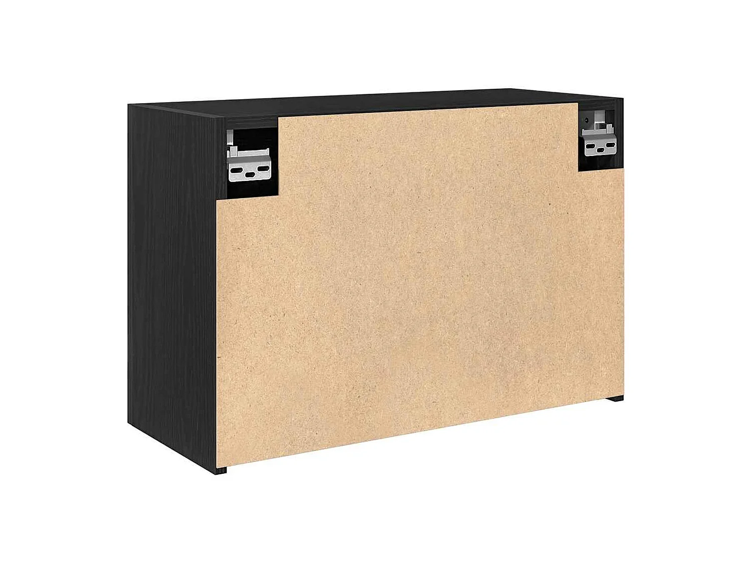 Armoire murale de bain noir 60x25x40 cm bois d'ingénierie