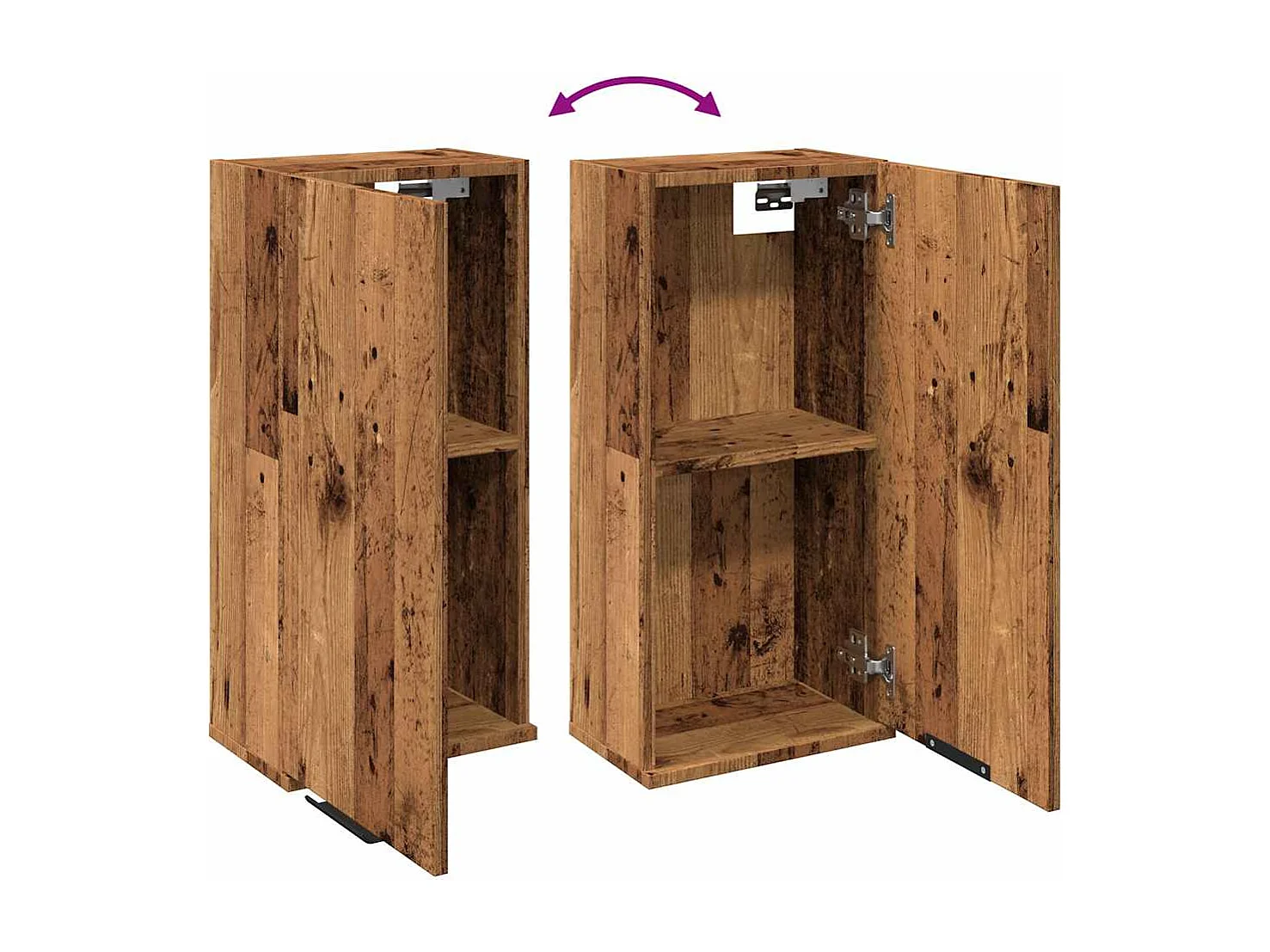 Armoire de salle de bain murale vieux bois 32x20x67 cm