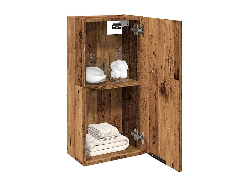 Armoire de salle de bain murale vieux bois 32x20x67 cm