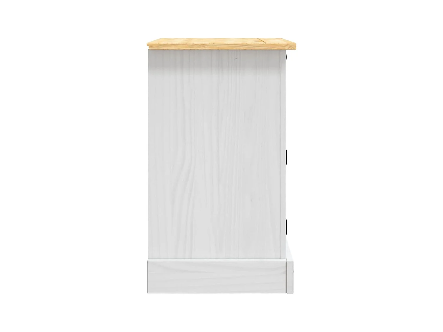 Comodino  Range in pino messicano bianco 53x39x67 cm