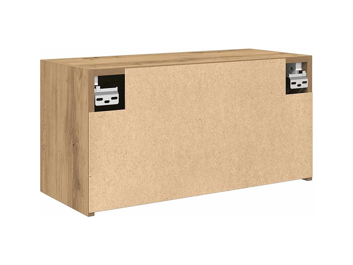 Armoire murale de bain chêne artisanal bois d'ingénierie