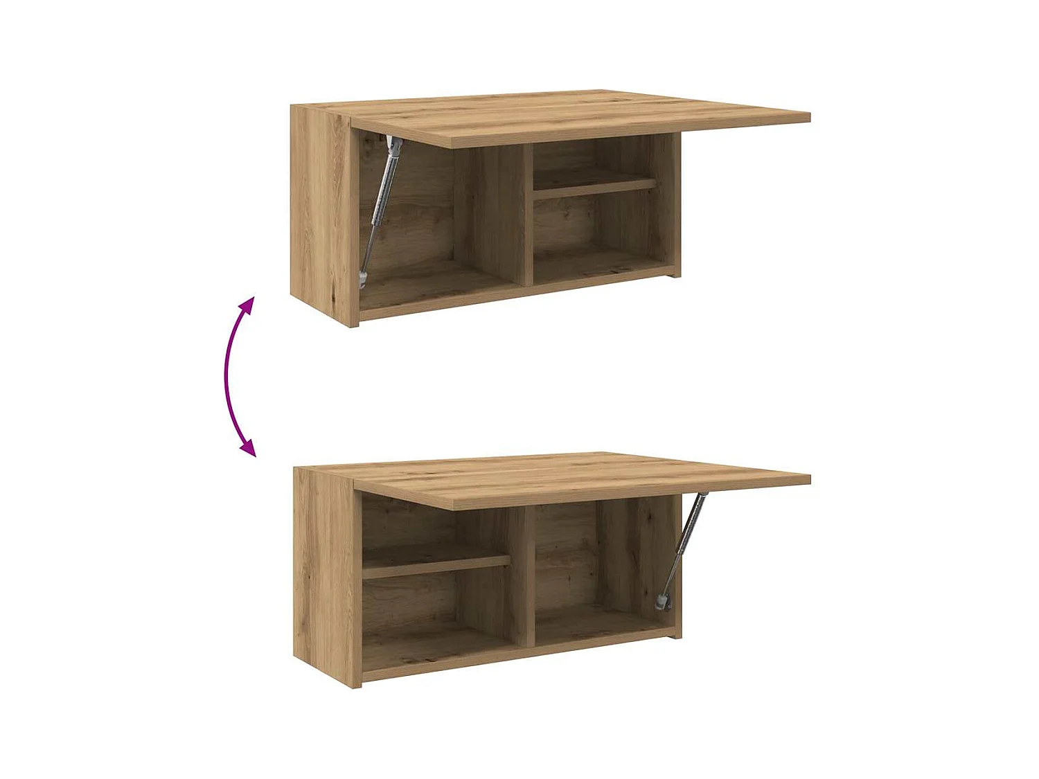 Armoire murale de bain chêne artisanal bois d'ingénierie