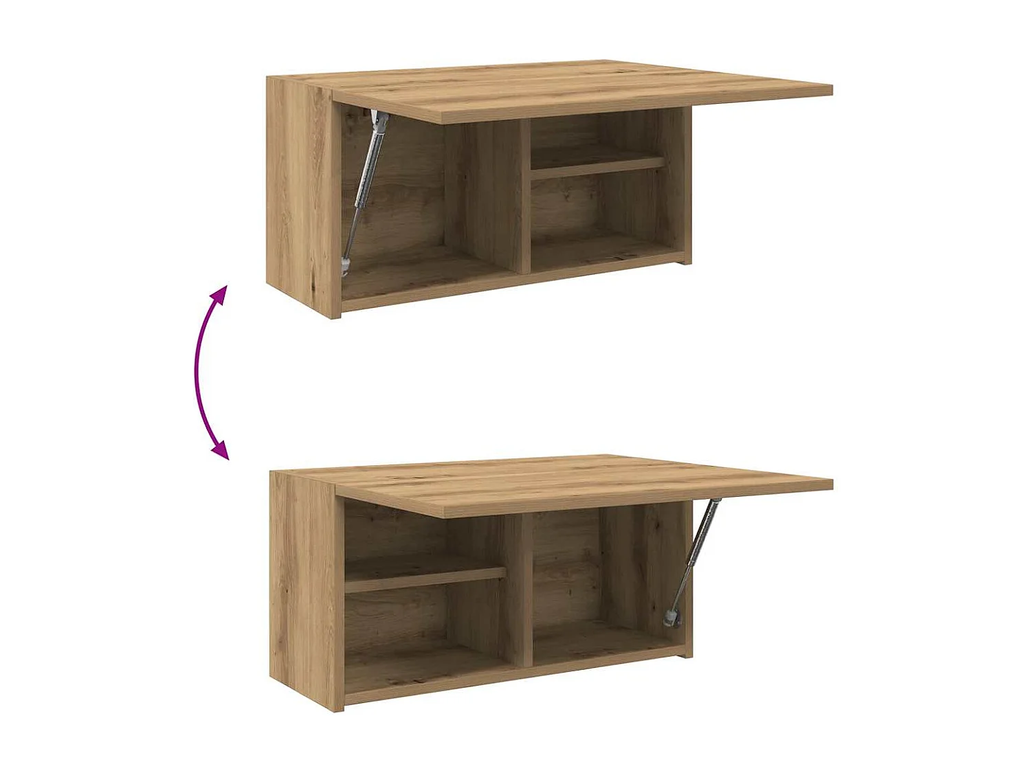 Armoire murale de bain chêne artisanal bois d'ingénierie