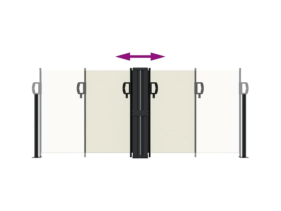 Auvent latéral rétractable crème 100x1000 cm