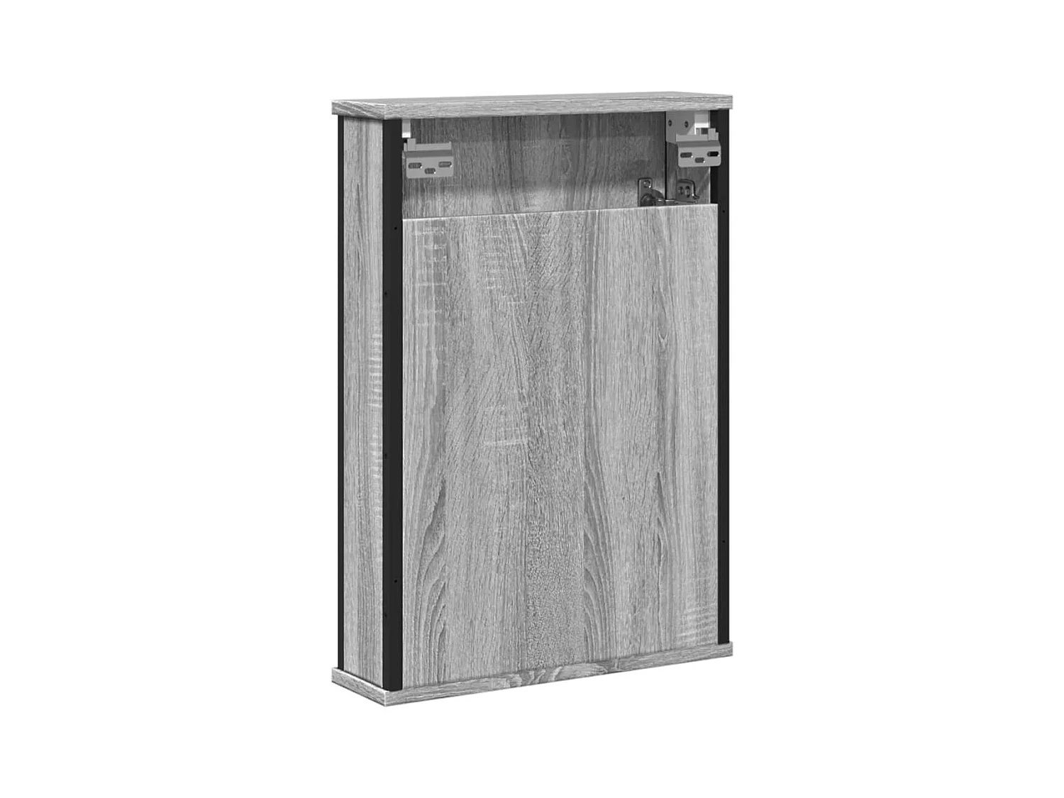 Mobiletto per bagno con specchio in legno ingegnerizzato grigio Sonoma